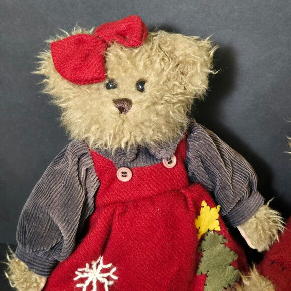 Vtg 2007 Bearington Bear GRACIE (1366) & GRANT (1365) Limited Edition Christmas - Picture 2 of 15